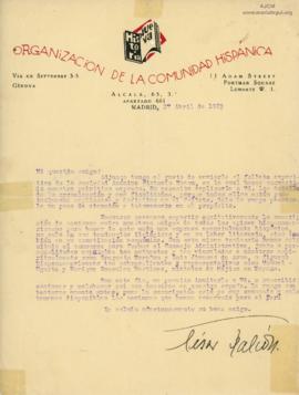 Carta de César Falcón, 27/4/1929