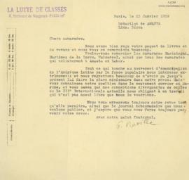 Carta de Pierre Naville, 23/1/1929