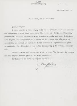 Carta a Ricardo Vegas García, 12/11/[1924]