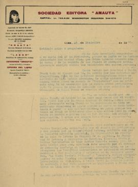 Carta a Samuel Glusberg, 18/12/1929