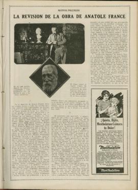 La revisión de la obra de Anatole France [Recorte de prensa]