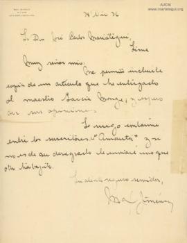 Carta de Max Jiménez, 28/12/1926