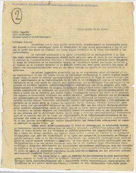 Copia de una carta de Héctor Serrano Escobar a Luis Heysen