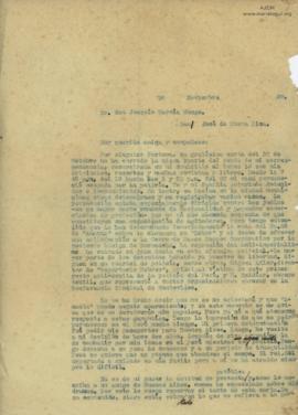 Carta a Joaquín García Monge, 26/11/1929
