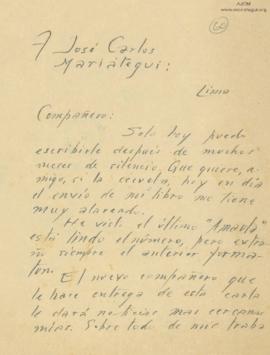 Carta de Guillermo Mercado, [1928]