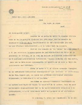 Carta de Ernesto Quesada, 7/8/1927