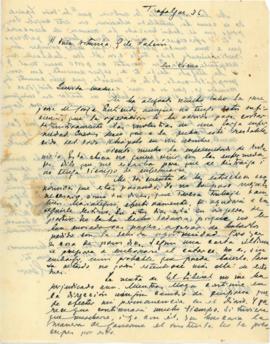 Carta a Artemia G de Falcón, 8/12/1922