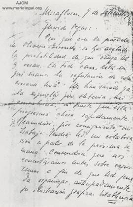 Carta a Ricardo Vegas García, 9/9/1924