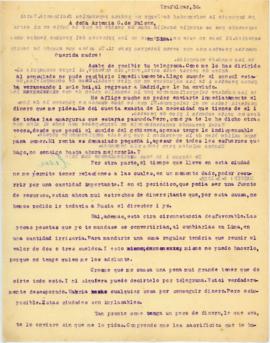 Carta a Artemia G de Falcón, 5/10/1922