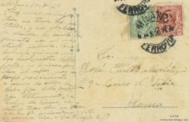 Tarjeta Postal de P. Carpio O. P, 28/5/1929