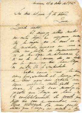 Carta a Artemia G. de Falcón, 21/12/1915