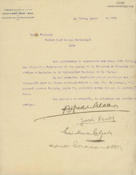 Carta de Alfredo Palacios, 6/1929