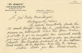 Carta de José Eulogio Garrido, 13/12/1926