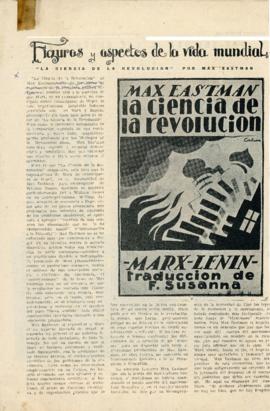 "La ciencia de la revolución" por Max Eastman [Recorte de prensa]