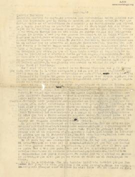 Carta de Víctor Raúl a Eudocio Ravines, 30/03/1929