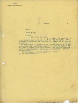 Carta a Mario Nerval, 3/1/1929