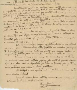 Carta de Reis Siqueiros, 24/7/1930