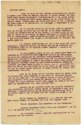 Carta a Artemia G de Falcón, 1/8/1924