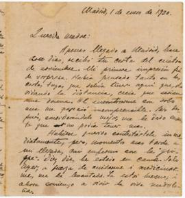 Carta a Artemia G. de Falcón, 1/1/1920
