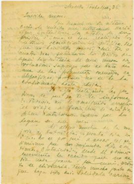 Carta a Artemia G de Falcón, 22/11/1923