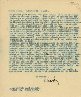 Carta de César Miró, 21/11/1928