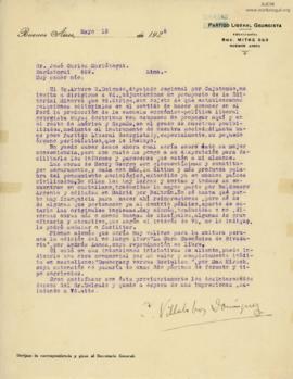 Carta de Cándido Villalobos Domínguez, 15/5/1926