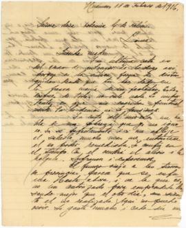 Carta a Artemia G. de Falcón, 11/2/1916
