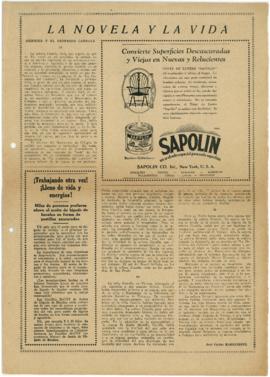 La novela y la vida. Parte 14, 15 y 16 [Recorte de Prensa]