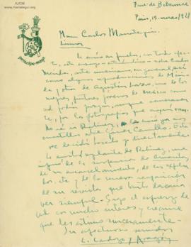 Carta de Luis Cardoza y Aragón, 15/3/1928