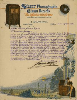 Carta de J. Serapio Moya, 14/8/1930