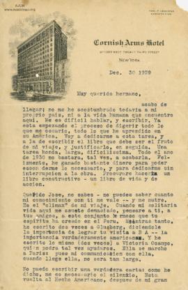 Carta de Waldo Frank, 30/12/1929