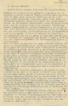 Carta de Víctor Raúl a Eudocio Ravines, Sin fecha