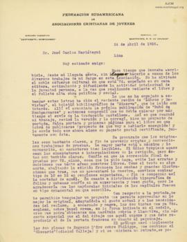 Carta de Manuel A. Beltroy, 24/4/1926