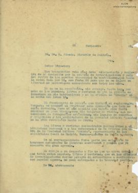Carta a R. Pineda, 25/11/1929