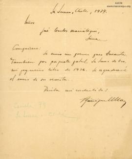 Carta de Fernando Binvignat, 1929