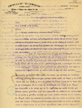 Carta de Lucas Oyague, 12/2/1930