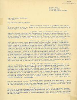 Carta de Concha Romero James,1928-09-16