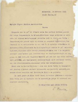 Carta de Luigi Rusca, 16/10/1926
