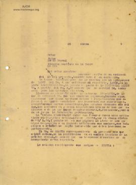 Carta a Mario Nerval, 25/1/1929