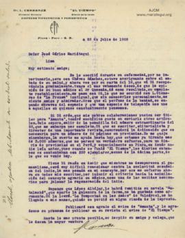 Carta de Luis Carranza, 23/7/1928