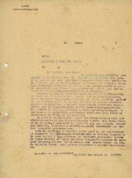 Carta a la Librería e Imprenta Nieri, 26/1/1929