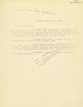 Carta a Luis Alberto Sánchez, 26/3/1930