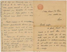 Carta a Artemia G de Falcón, 25/4/1920