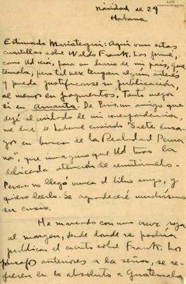 Carta de Luis Cardoza y Aragón, 12/1929
