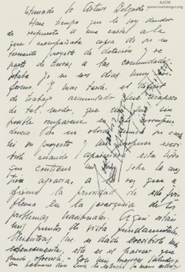 Carta a Arturo Delgado, 25/1/1929
