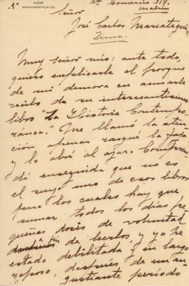 Carta de Juana de Ibarbourou, 14/3/1926