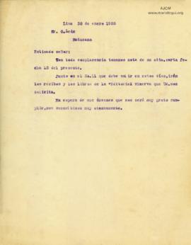 Carta a Gerardo León A., 30/1/1928