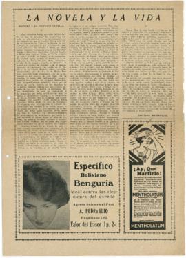 La novela y la vida. Parte 12 y 13 [Recorte de Prensa]