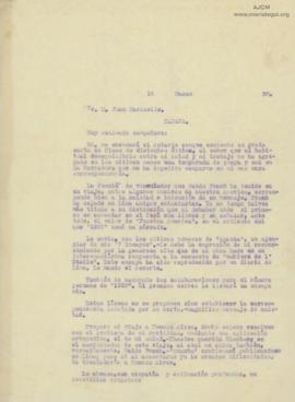 Carta a Juan Marinello, 16/3/1930