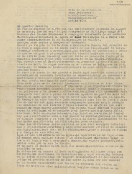 Carta de Víctor Raúl a Eudocio Ravines, 1929